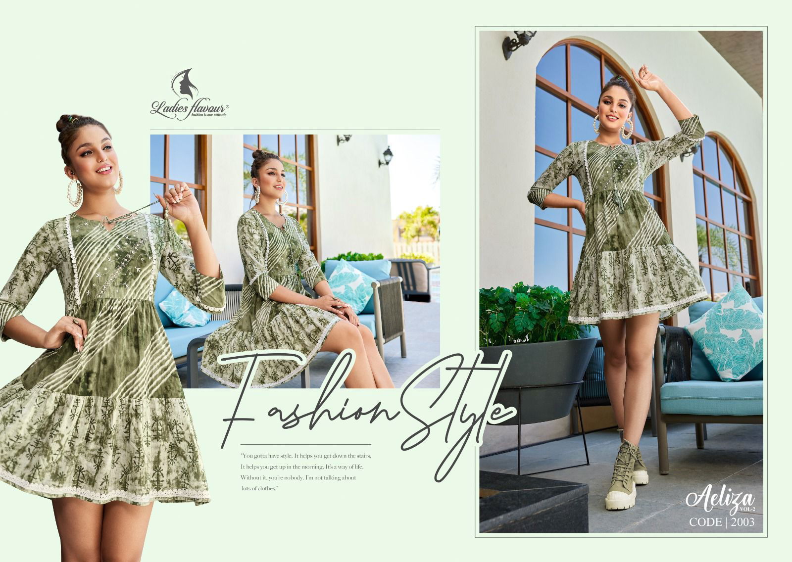Aeliza Vol 2 By Ladies Flavour Cotton Short Kurtis Catalog
